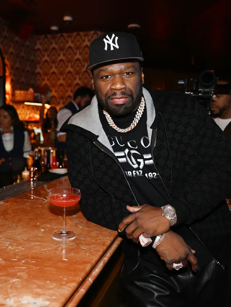 50 Cent appears to be having fun promoting the documentary. Credit: Denise Truscello / Getty