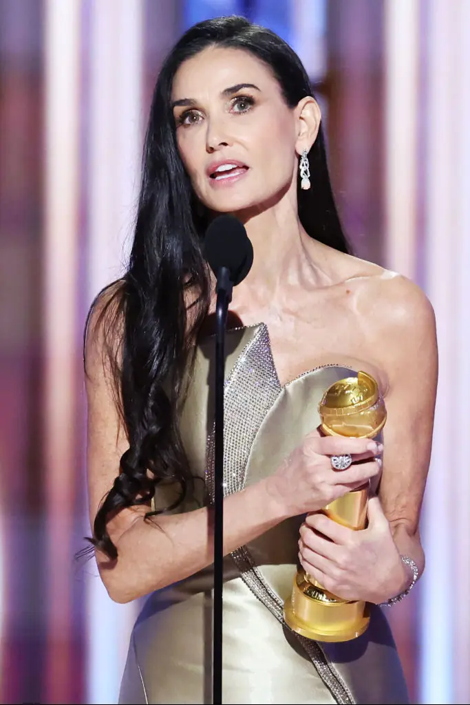 Demi Moore. Credit: Rich Polk/GG2025 / Getty