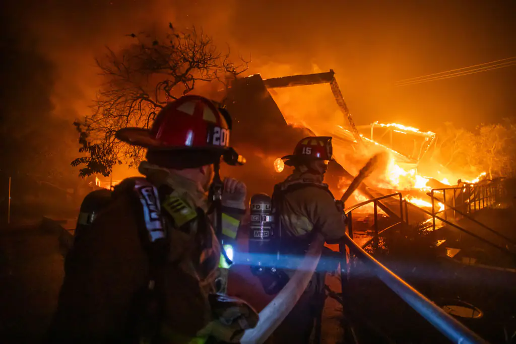 Wildfires have raged around Los Angeles. Credit: Apu Gomes/Getty