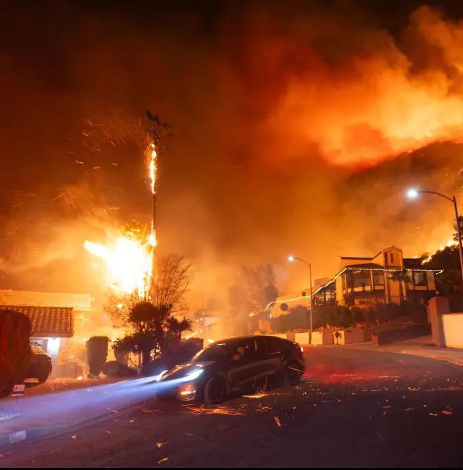 Over 40,000 acres of Los Angeles has been scorched. Credit: VCG / Getty