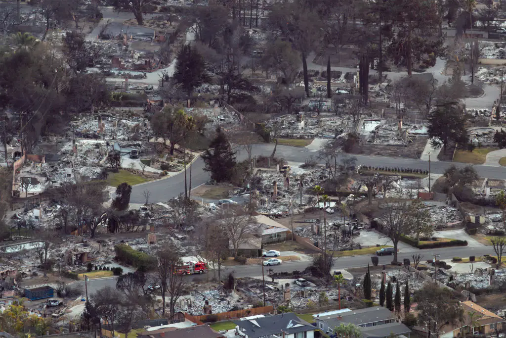 Early estimates claim the wildfire could be the most costly in US history. Credit: David McNew / Getty