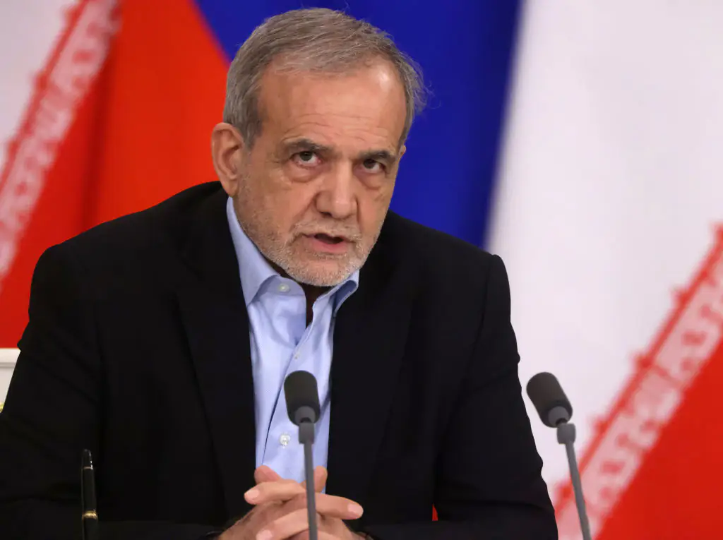 Iranian President Masoud Pezeshkian has spoken out. Credit: Contributor / Getty
