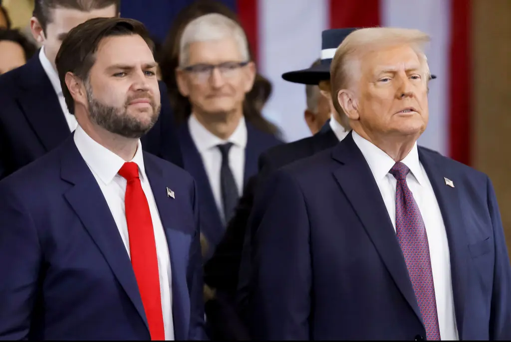 JD Vance and Donald Trump have faced awkward questions about Jeffrey Epstein. Credit: Pool/Getty