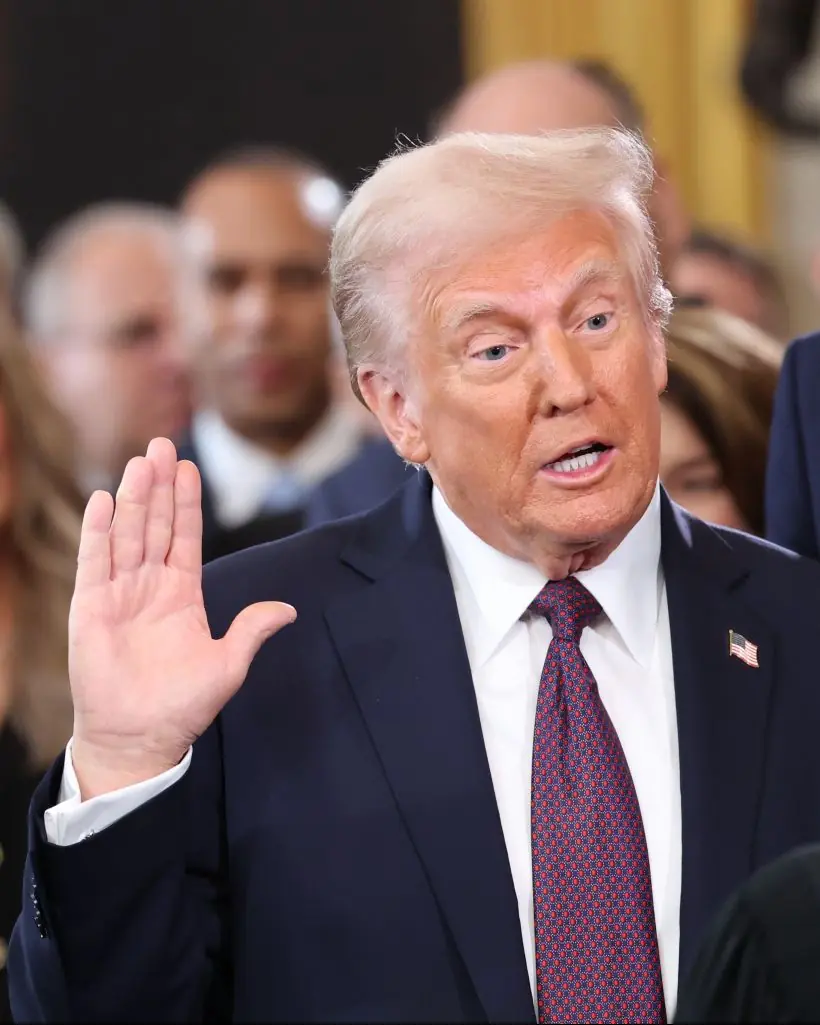 Trump was sworn in as president on Monday. Credit:	Pool / Getty