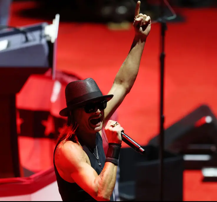 Kid Rock performs in Washington DC on the eve of Trump's Inauguration. Credit: Tasos Katopodis/Getty Images