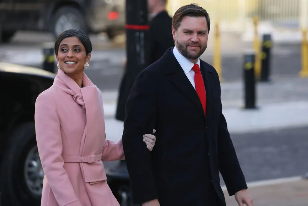 Usha and JD Vance are expecting a baby. Credit: Scott Olson / Getty