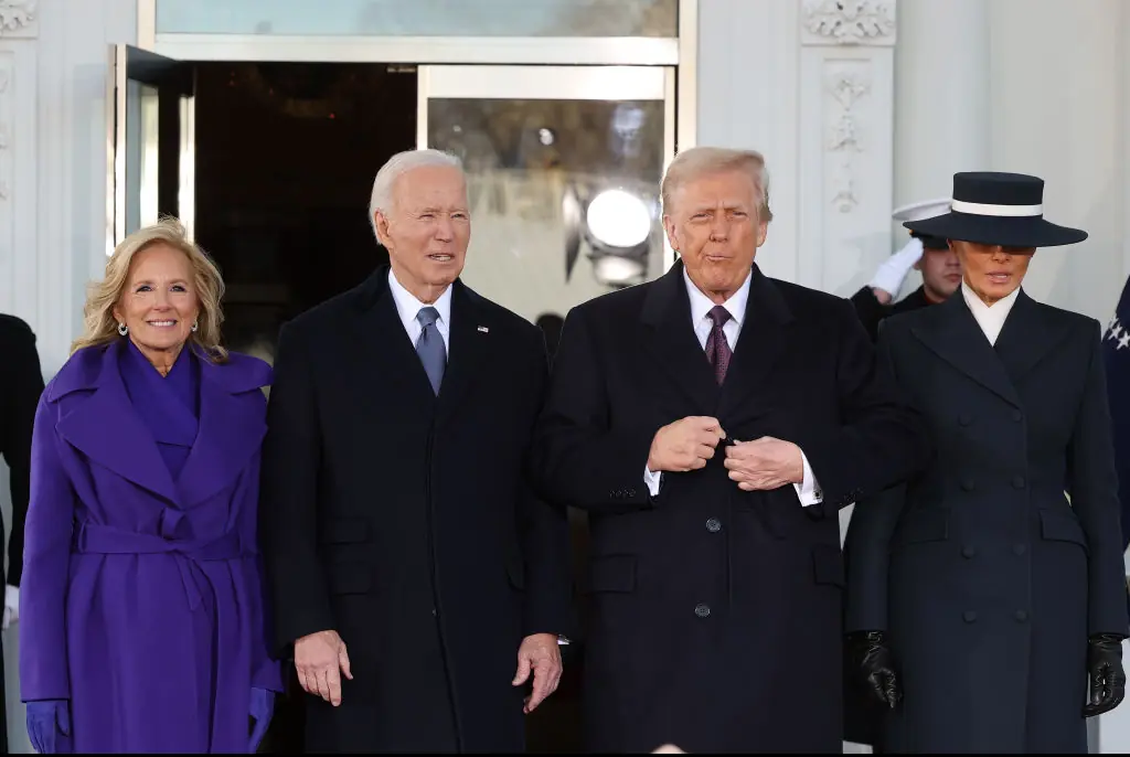  First lady Jill Biden and U.S. President Joe Biden welcomed U.S. President-elect Donald Trump and Melania Trump to the White House ahead of inauguration.Credit: Win McNamee / Getty