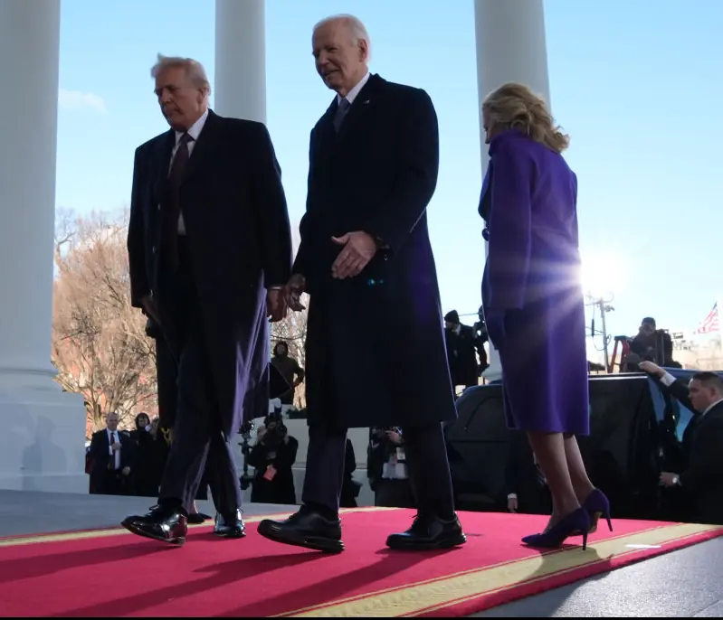 Biden and Trump met for tea ahead of the latter's inauguration. Credit: 	Andrew Harnik / Getty
