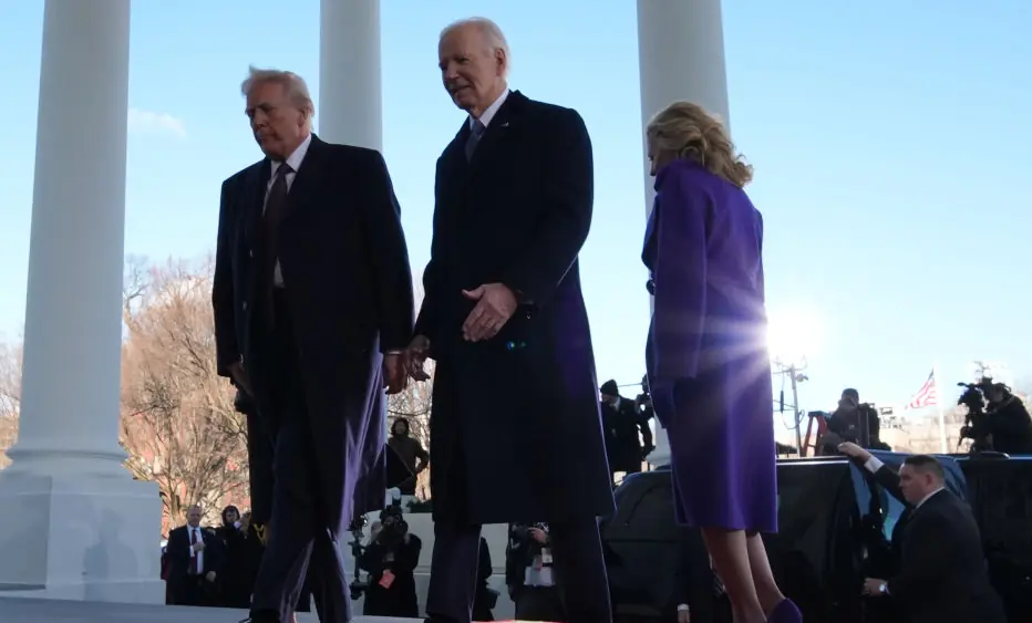 President Biden's first words to Donald Trump as he greets him at the White House ahead of inauguration