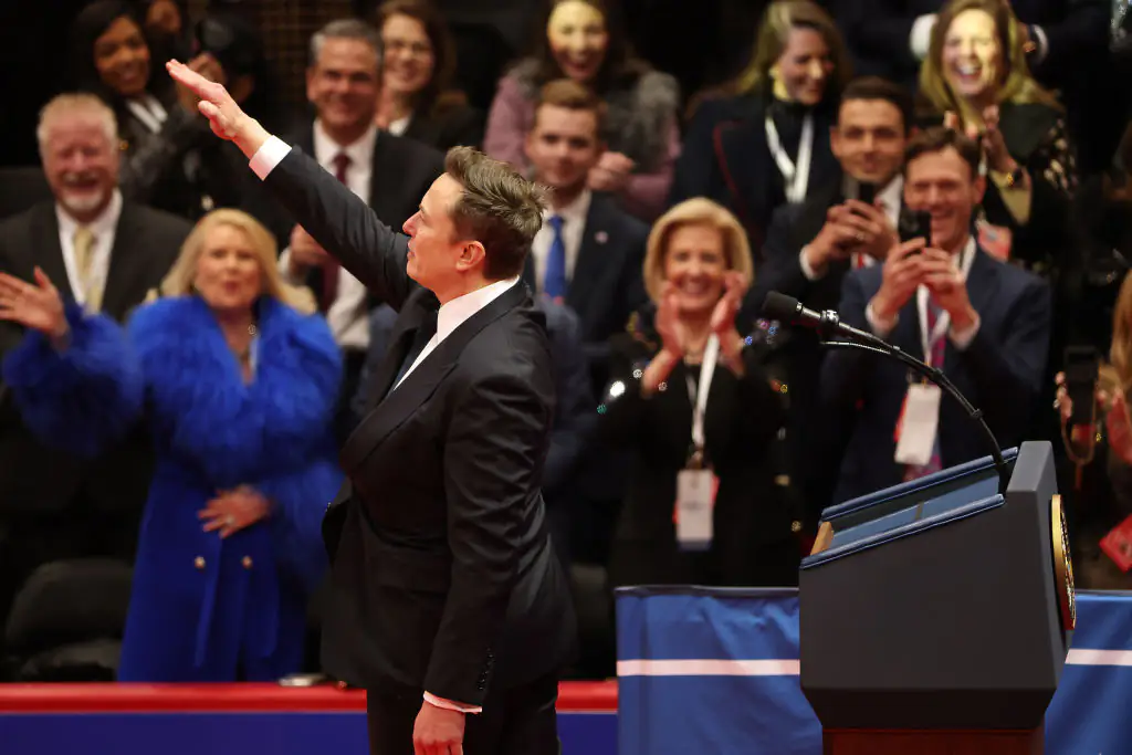 Elon Musk has been accused of doing a Nazi salute at Trump's inauguration. Credit: Justin Sullivan / Getty