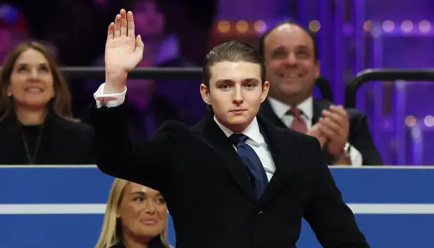 Donald Trump bizarrely claims son Barron has 'unbelievable aptitude for technology' for being able to turn on a laptop