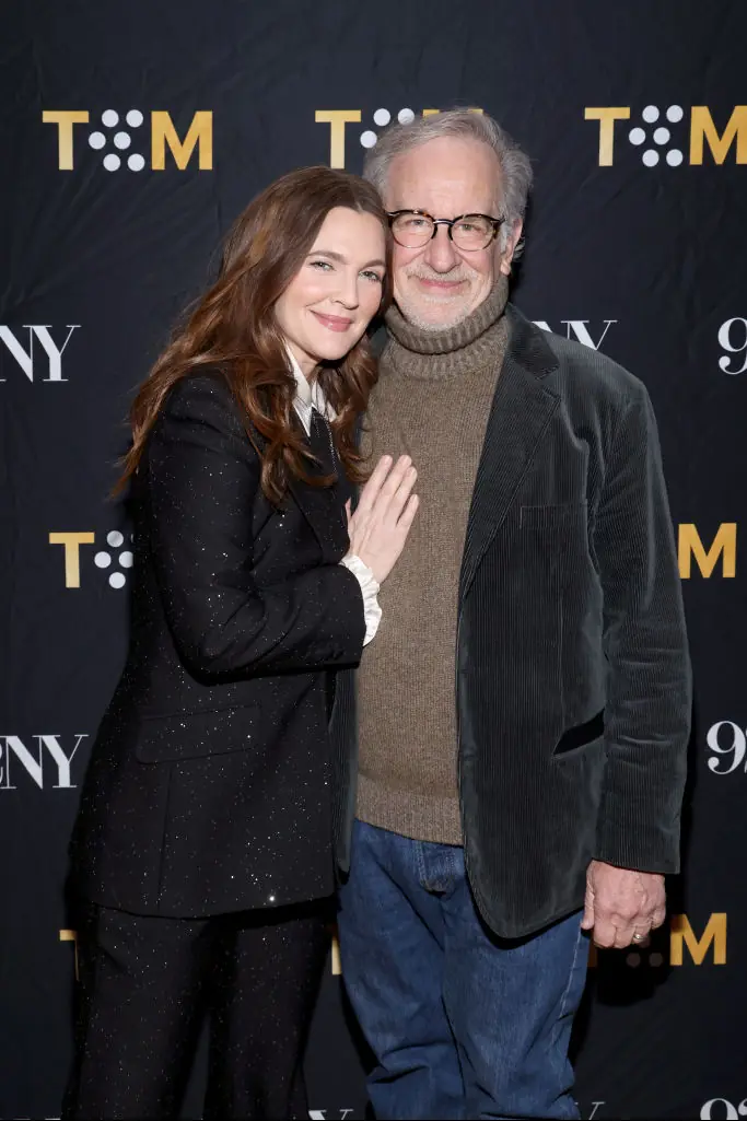 Barrymore and Spielberg pictured together in January this year. Credit: Mike Coppola / Getty Images.