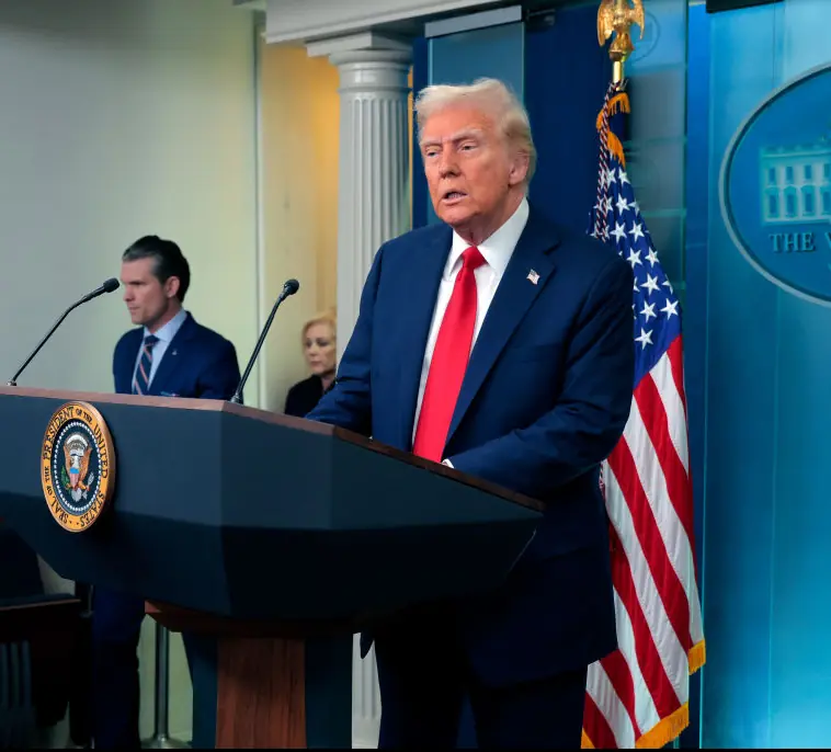 President Donald Trump addressed the nation after the tragic plane crash. Credit: Chip Somodevilla/Getty Images