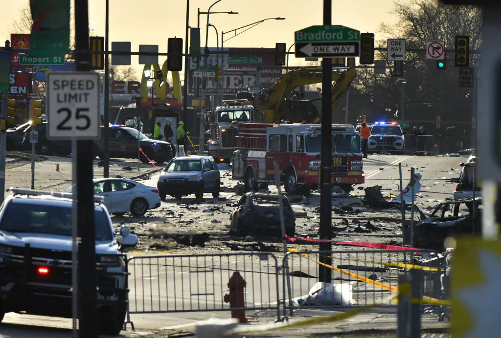 Several buildings were also impacted. Credit: Aimee Dilger/SOPA Images/LightRocket via Getty Images