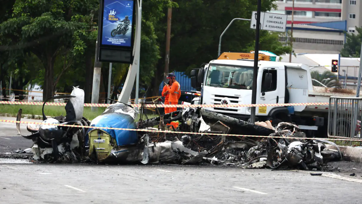 Private jet bursts into flames after crashing, killing influencer and pilot