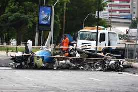 Private jet bursts into flames after crashing, killing influencer and pilot
