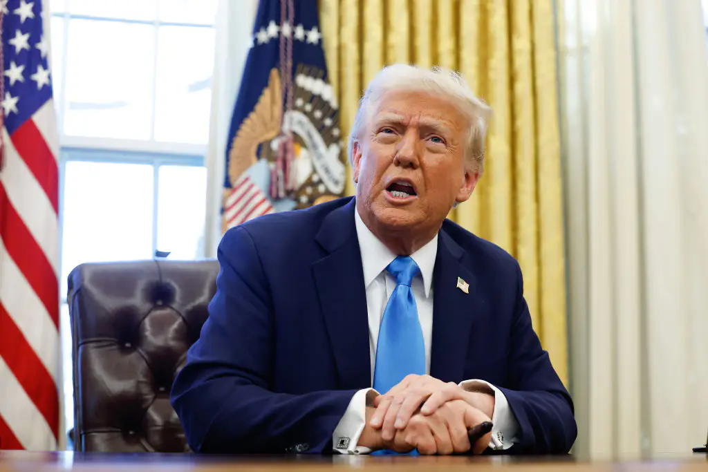 Donald Trump has revealed his plans to bring back plastic straws. Credit: Anna Moneymaker/Getty Images