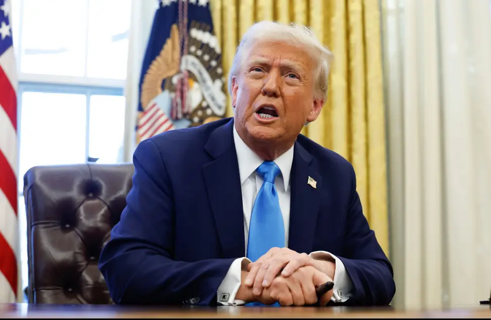 Eagle-eyed viewers left baffled by bizarre new addition in President Trump's Oval Office