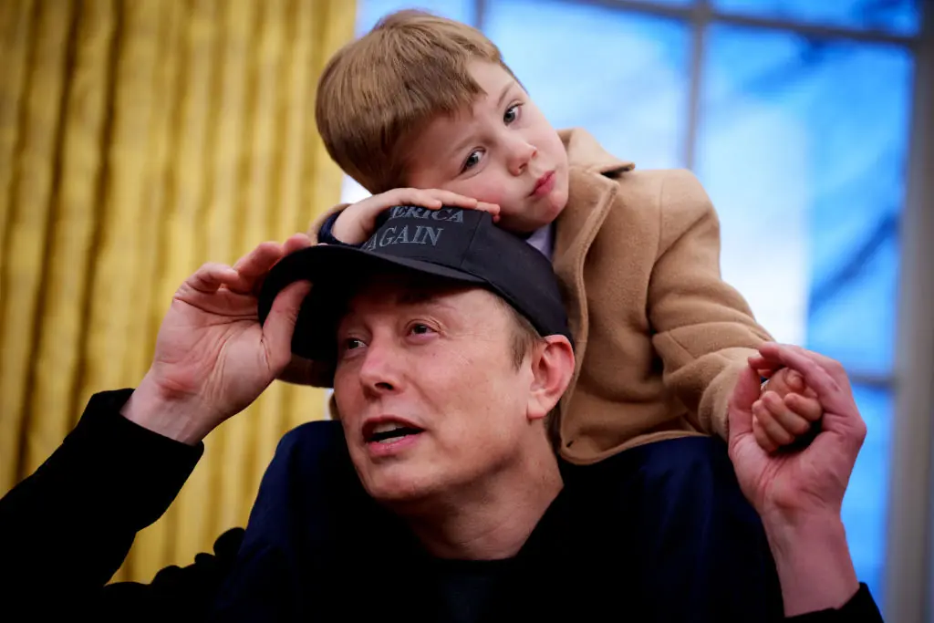 Musk and his son, X, at the Oval Office earlier this week. Credit: Andrew Harnik/Getty Images