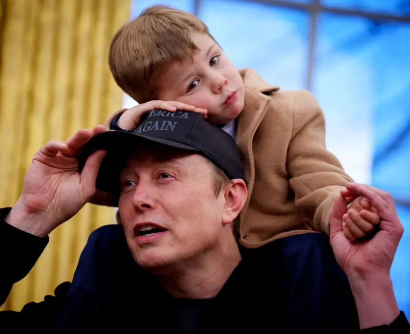 Musk and his son, X, at the Oval Office earlier this week. Credit: Andrew Harnik/Getty Images