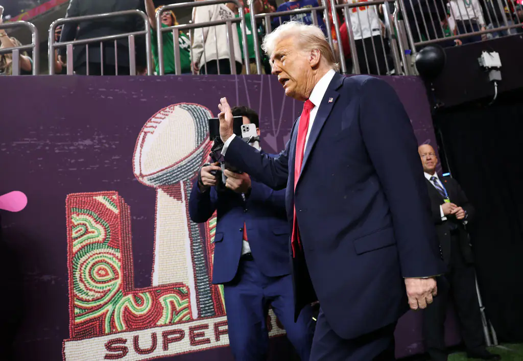President Trump has been spotted in the Superdome. Credit: Jamie Squire/Getty Images