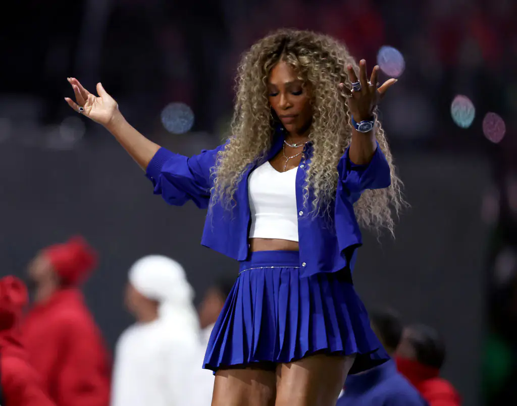 Serena Williams made a surprise appearance during Kendrick's Halftime Show. Credit: Emilee Chinn/Getty Images
