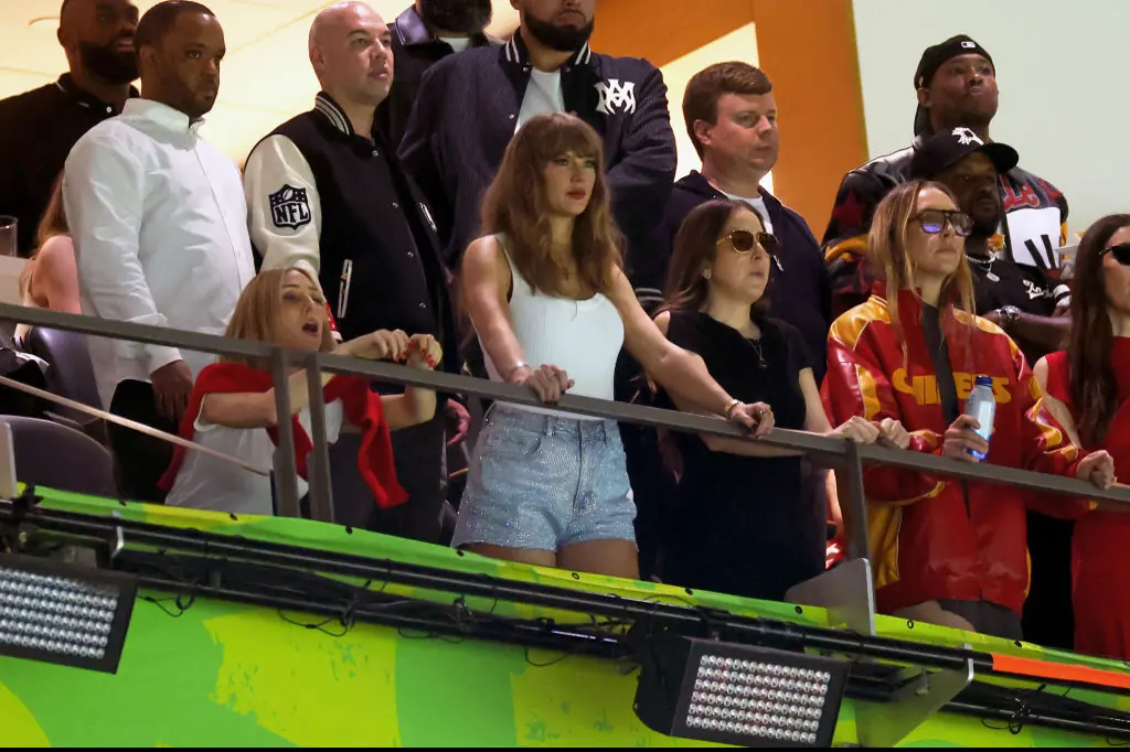 Taylor Swift was savagely booed as she watched the Chiefs vs the Eagles at the Super Bowl. Credit: Gregory Shamus/Getty Images