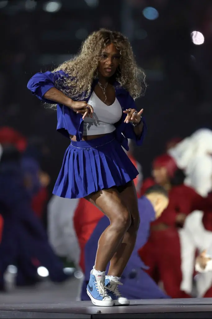 Williams crip walked at the Super Bowl halftime show. Credit:	Emilee Chinn / Getty