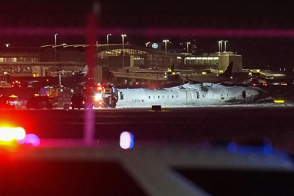 The wreckage of Delta Air Line's Endeavor Flight 4819. Credit: Mert Alper Dervis /Anadolu via Getty Images