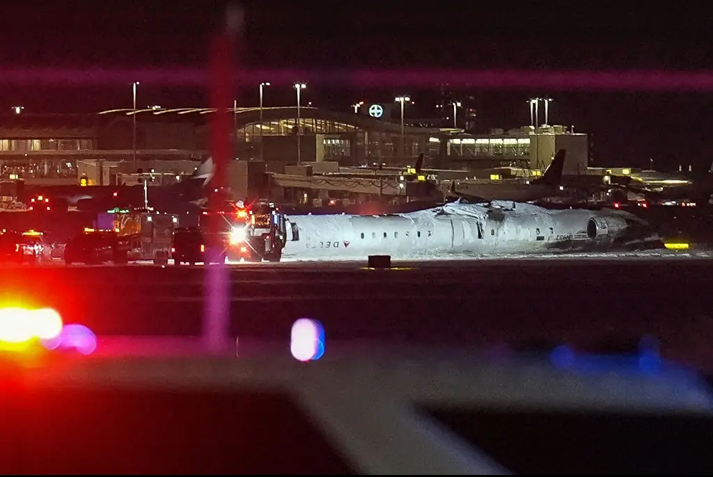 Delta Air Lines passenger shares terrifying video from inside the plane after crash landing