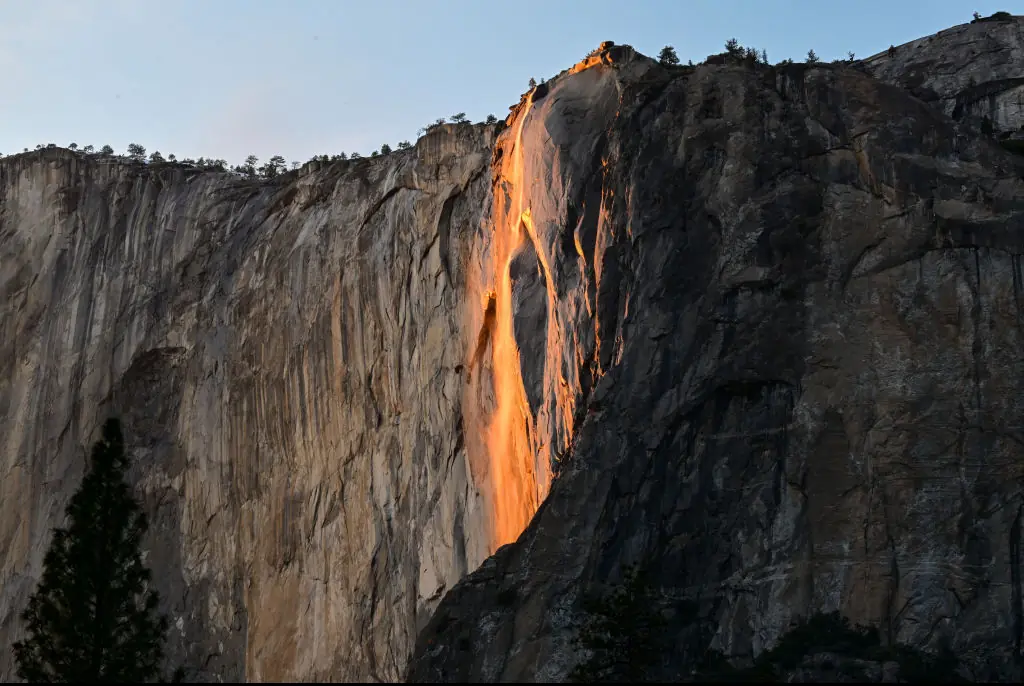 A view of February's "Firefall" in Yosemite National ParkCredit: Tayfun Coskun/Anadolu via Getty Images
