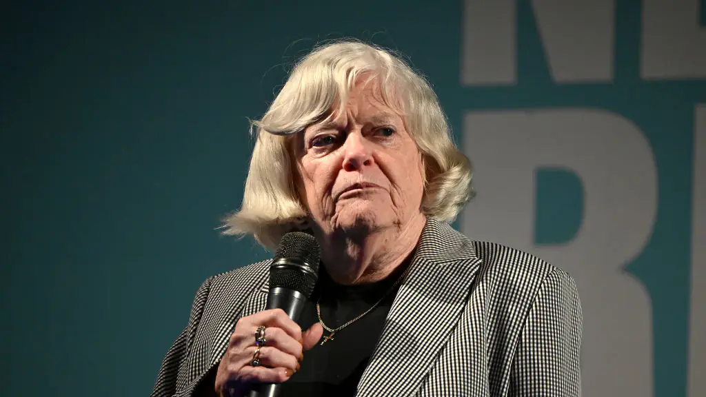 REDRUTH, ENGLAND - FEBRUARY 24: Ann Widdecombe, Reform UK's Immigration and Justice spokesperson, speaks at the Reform UK Cornwall Conference at Carn Brae Leisure Centre on February 24, 2025 in Redruth, England. Reform UK is holding a series of conferences around the country as the party continues its efforts to build a grassroots base. Last week Nigel Farage gave up ownership of Reform UK, with the party's new constitution instituting a board to lead the party and allowing its members to vote on decisions during its annual conference. (Photo by Hugh Hastings/Getty Images)