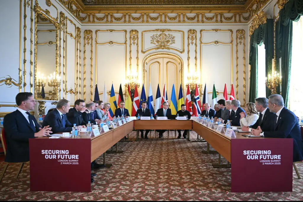 Keir Starmer hosted a conference with european leaders on further talks on peace in ukraine.  Credit: WPA Pool / Getty