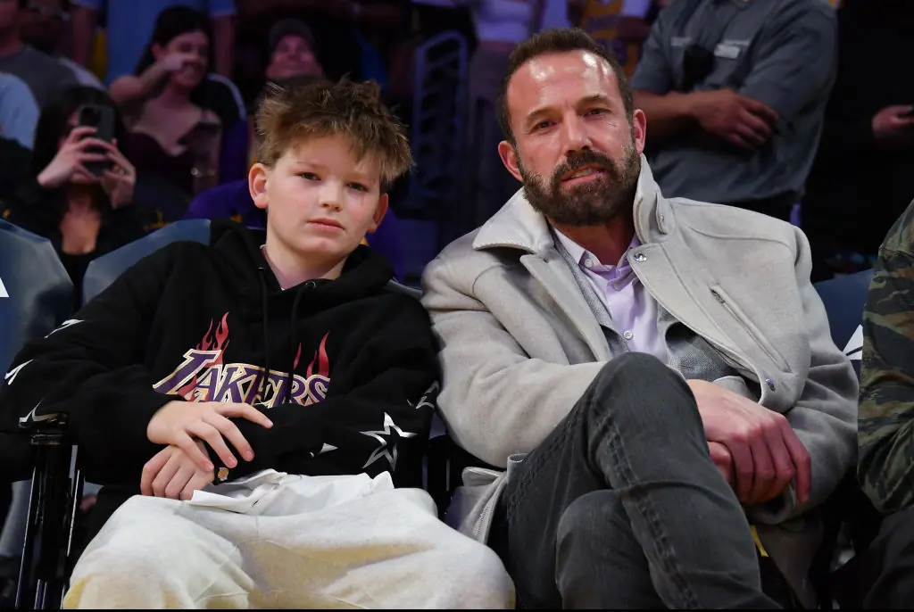Ben Affleck and his 13-year-old Samuel Garner Affleck in February 2025. Credit: Allen Berezovsky / Getty