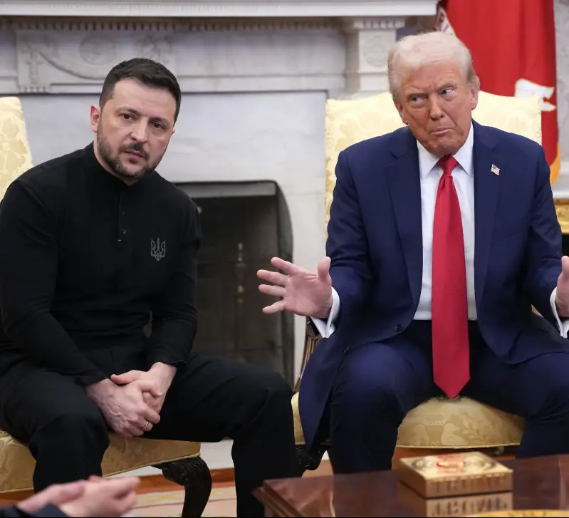 The joke came just days after Trump's heated clash with Zelenskyy. Credit: Andrew Harnik / Getty