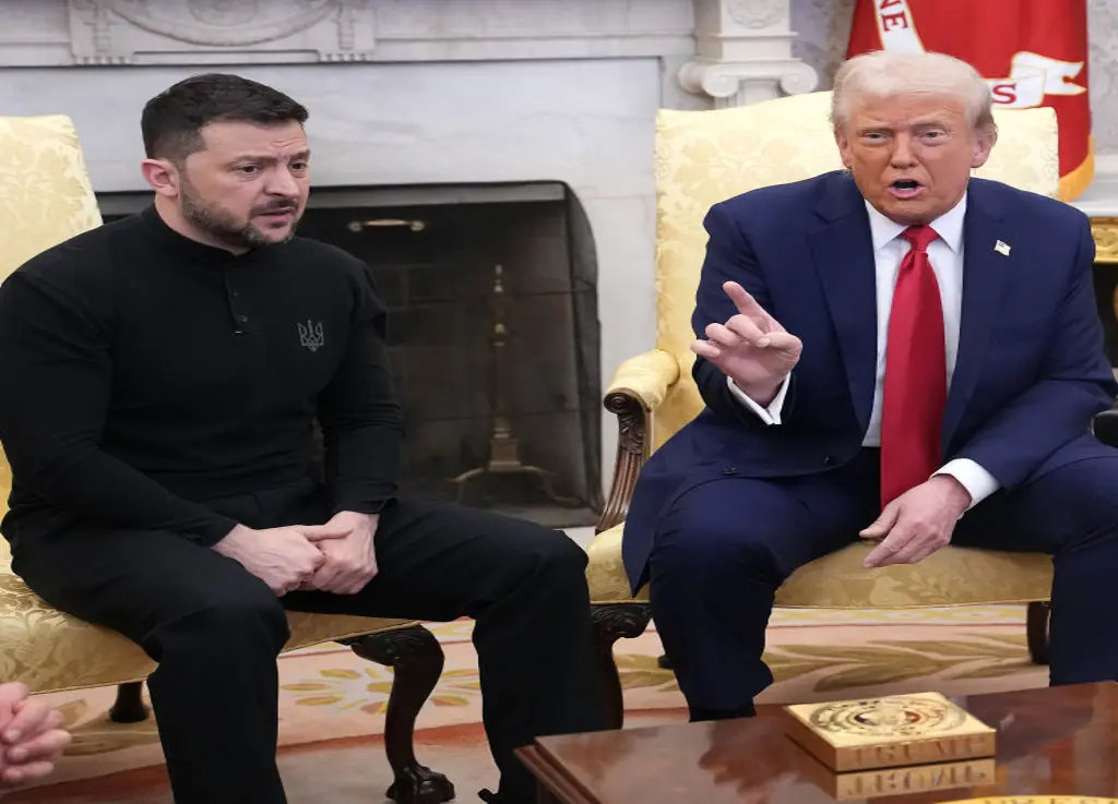 President Donald Trump and Ukrainian President Volodymyr Zelensky in the Oval Office. Credit: Andrew Harnik/Getty Images