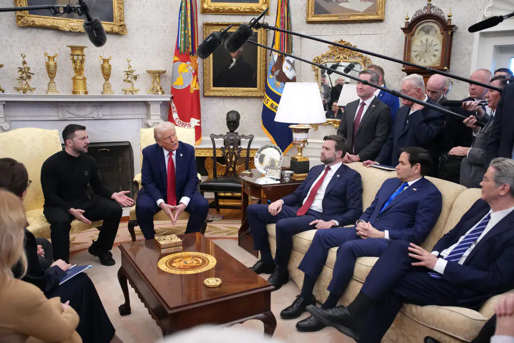 The meeting between Zelenskyy, Trump, and Vance came to an end shortly after tensions rose. Credit: Andrew Harnik/Getty Images