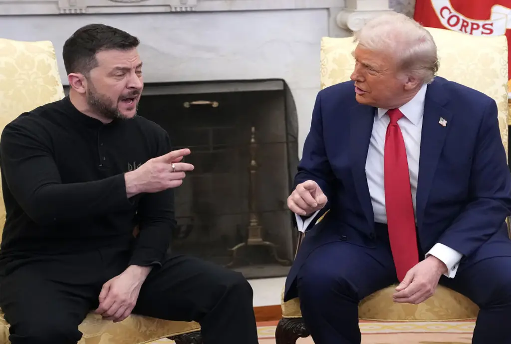 Presidents Zelenskyy and Trump during their heated meeting at The White House. Credit:  Andrew Harnik/Getty Images