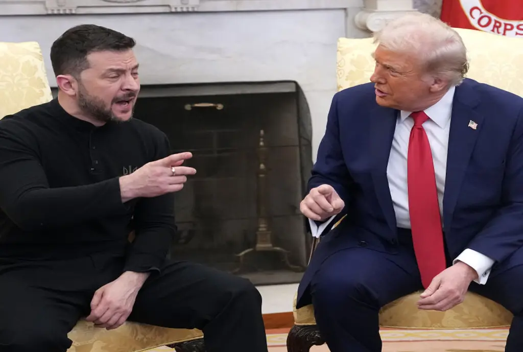 Presidents Zelenskyy and Trump during their heated meeting at The White House. Credit:  Andrew Harnik/Getty Images