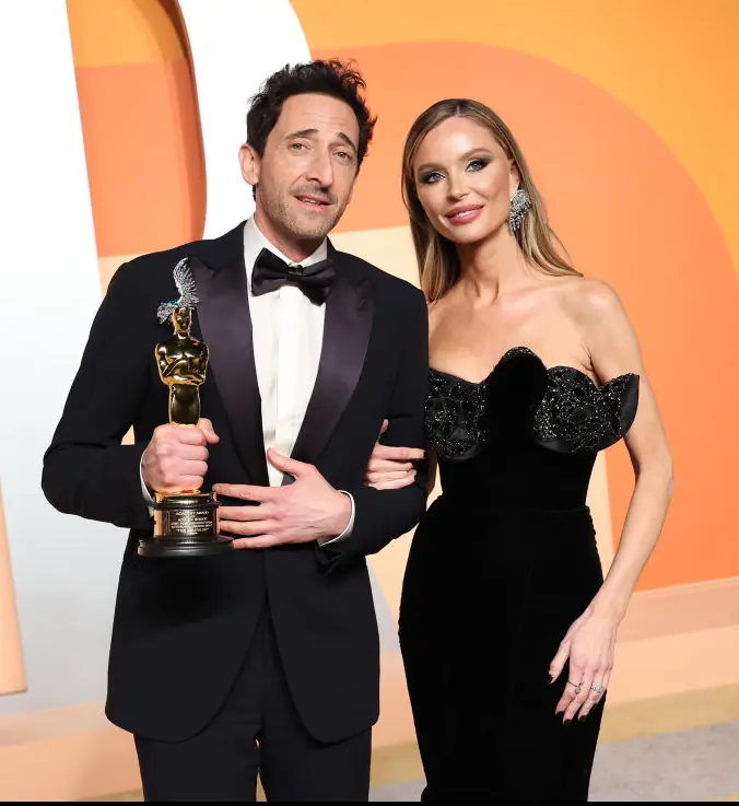 Adrien Brody and his girlfriend Georgina Chapman. Credit: Chad Salvador / Getty
