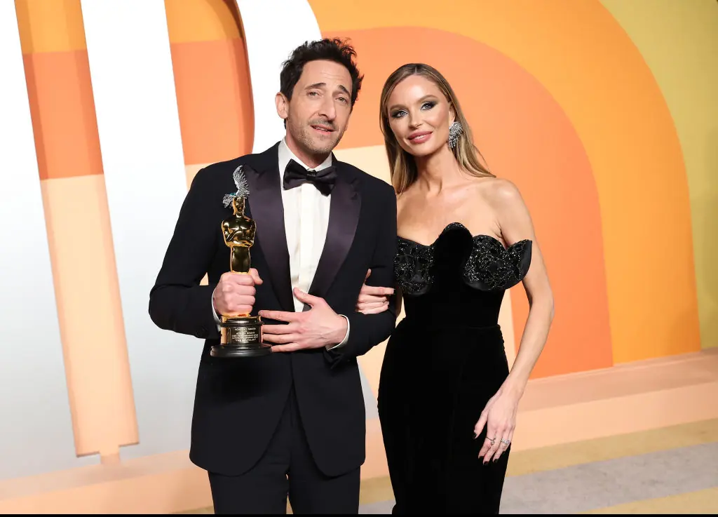 Adrien Brody and his girlfriend Georgina Chapman. Credit: Chad Salvador / Getty