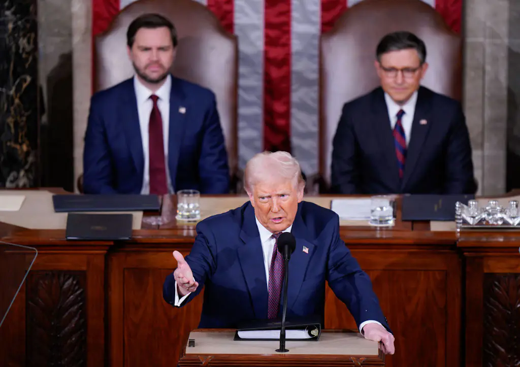 Donald Trump addressed Congress. Credit: Jabin Botsford/The Washington Post via Getty Images 