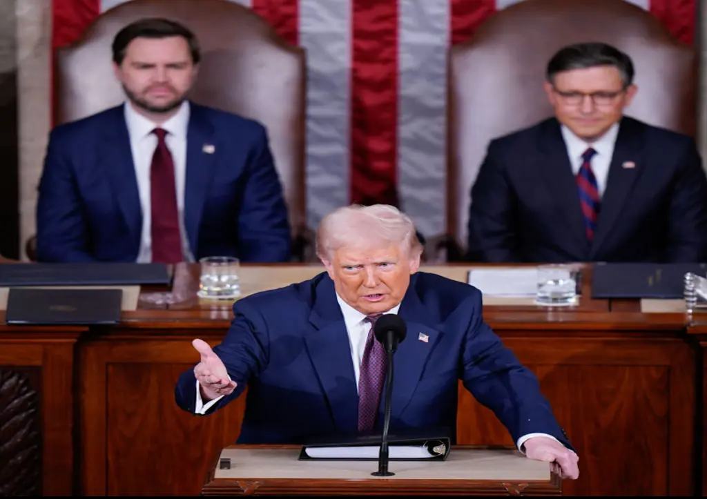 Donald Trump addressed Congress. Credit: Jabin Botsford/The Washington Post via Getty Images 