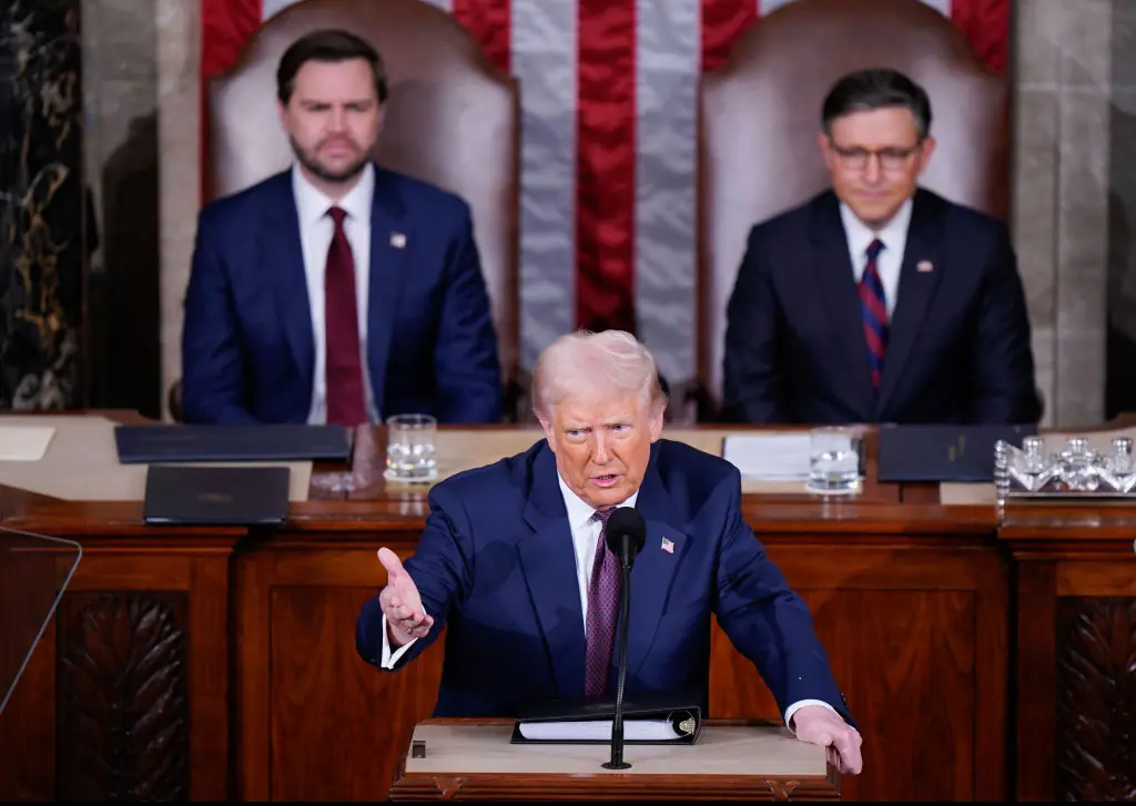 Donald Trump addressed Congress. Credit: Jabin Botsford/The Washington Post via Getty Images 