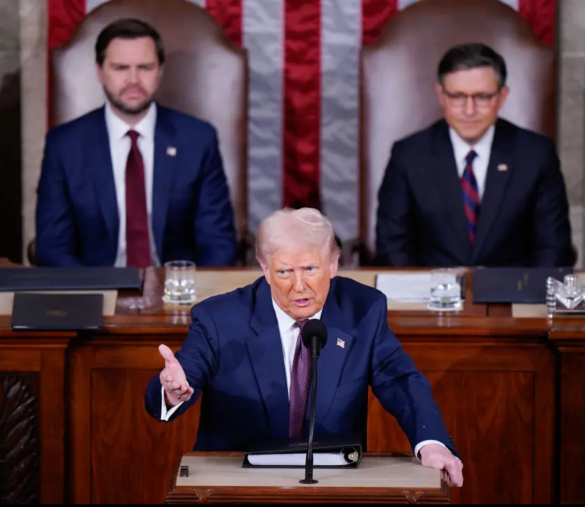 Donald Trump addressed Congress. Credit: Jabin Botsford/The Washington Post via Getty Images 
