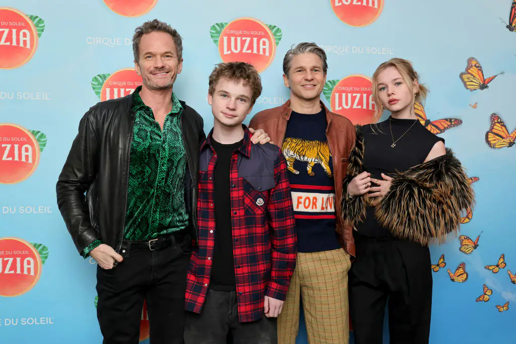 Neil Patrick Harris, Gideon Scott Burtka-Harris, David Burtka, and Harper Grace Burtka-Harris. Credit: Dia Dipasupil / Getty