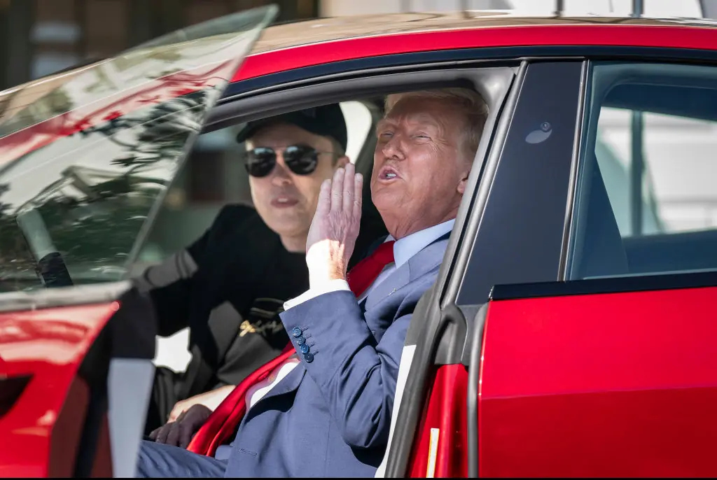 President Trump has purchased his new Tesla. Credit: Jabin Botsford/The Washington Post via Getty Images