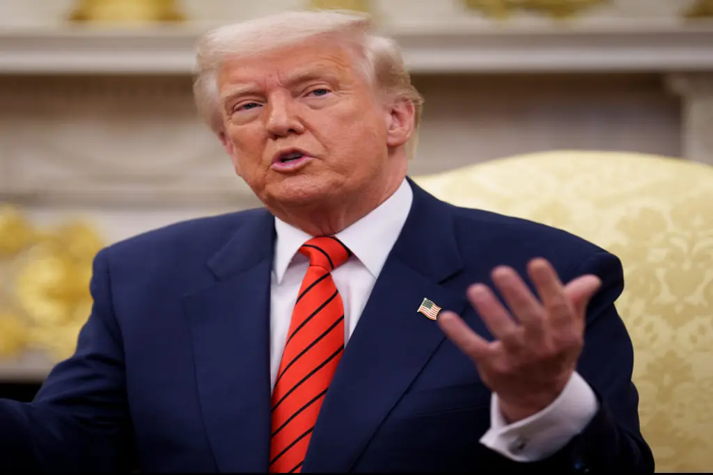 Trump shared the airstrike footage on social media. Credit: Andrew Harnik / Getty