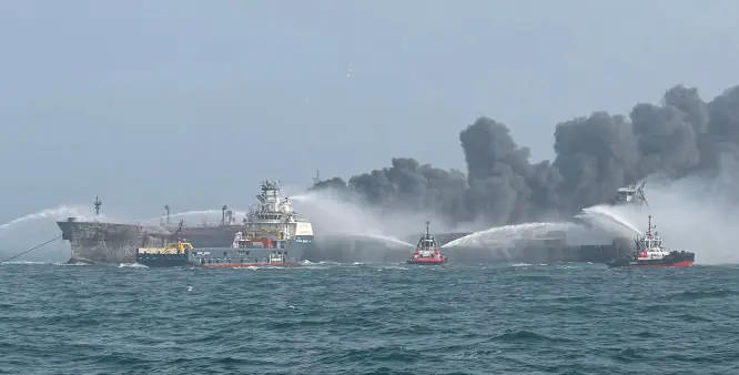 White House not ruling out foul play after US-flagged oil tanker is struck by container ship