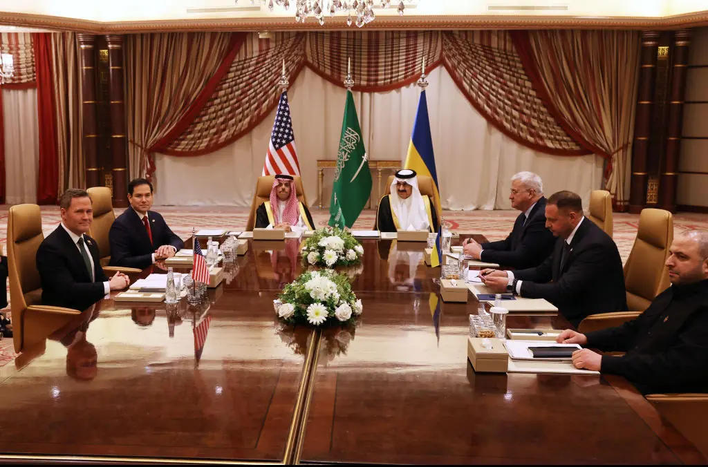 US And Ukrainian Delegations met In Saudi Arabia. Credit: Salah Malkawi / Getty